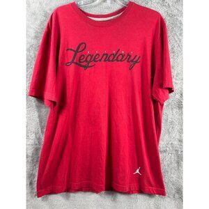 Mens T Shirt Air Jordan Red "Become Legendary" Graphic Shirt XL Casual Wear